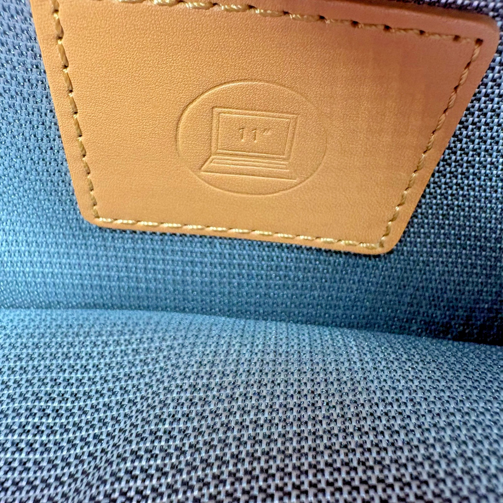MCM Pink Monogram Gold Stud Leather Stark Backpack Laptop School Bag Comfort - Picture 12 of 16